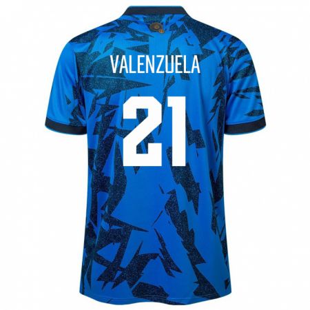 Kandiny Bambino Maglia El Salvador Ana Valenzuela #21 Blu Kit Gara Home 24-26 Maglietta