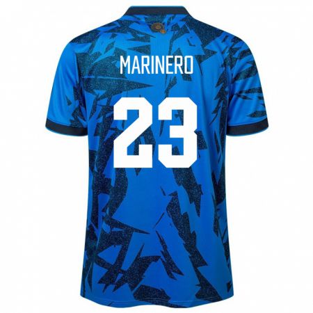 Kandiny Kinder El Salvador Amber Marinero #23 Blau Heimtrikot Trikot 24-26 T-Shirt Österreich