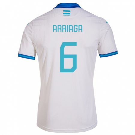 Kandiny Kinder Honduras Javier Arriaga #6 Weiß Heimtrikot Trikot 24-26 T-Shirt Österreich