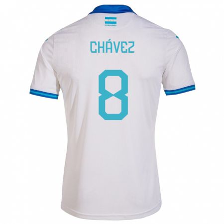 Kandiny Niño Camiseta Honduras Gerson Chávez #8 Blanco 1ª Equipación 24-26 La Camisa