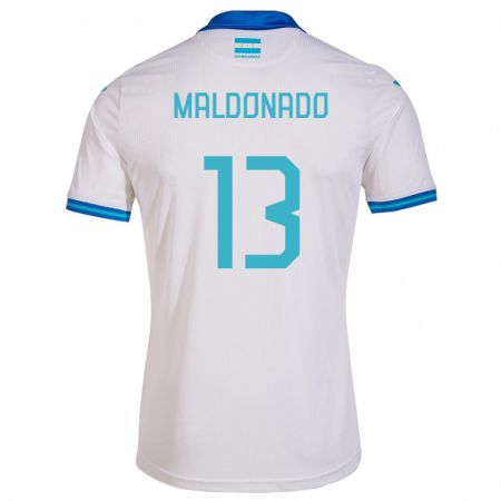 Kandiny Kinderen Honduras Edwin Maldonado #13 Wit Thuisshirt Thuistenue 24-26 T-Shirt