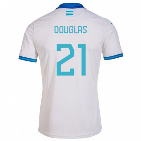 Kandiny Niño Camiseta Honduras Douglas Martínez #21 Blanco 1ª Equipación 24-26 La Camisa México