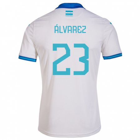 Kandiny Niño Camiseta Honduras Jorge Álvarez #23 Blanco 1ª Equipación 24-26 La Camisa México