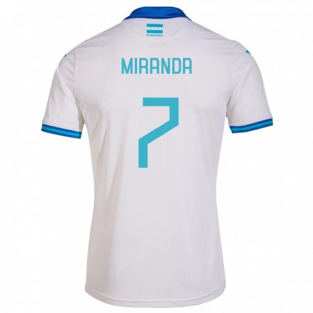 Kandiny Kinder Honduras Jeffry Miranda #7 Weiß Heimtrikot Trikot 24-26 T-Shirt Österreich