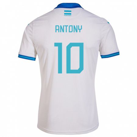 Kandiny Niño Camiseta Honduras Antony García #10 Blanco 1ª Equipación 24-26 La Camisa México