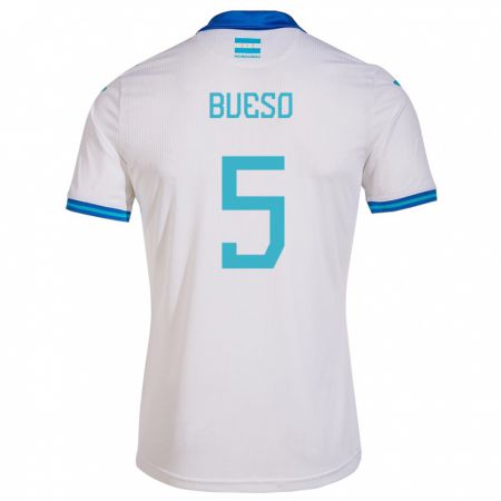 Kandiny Kinder Honduras Jonathan Bueso #5 Weiß Heimtrikot Trikot 24-26 T-Shirt Österreich