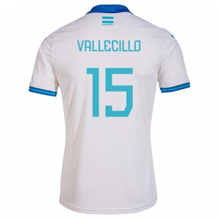 Kandiny Niño Camiseta Honduras Eric Vallecillo #15 Blanco 1ª Equipación 24-26 La Camisa México