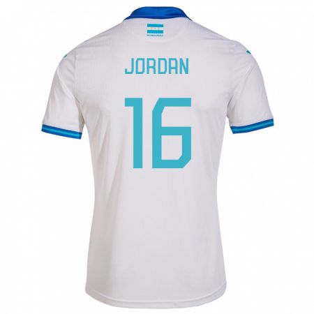 Kandiny Niño Camiseta Honduras Jordan García #16 Blanco 1ª Equipación 24-26 La Camisa México