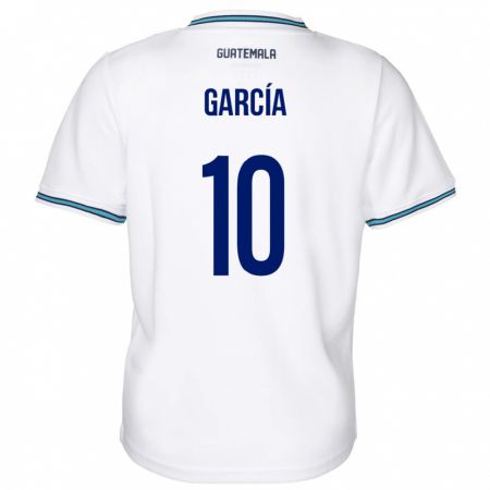 Kandiny Bambino Maglia Guatemala Gabriel García #10 Bianco Kit Gara Home 24-26 Maglietta