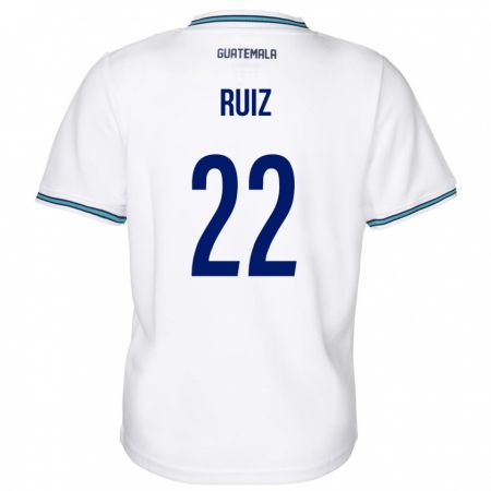 Kandiny Kinderen Guatemala Kevin Ruiz #22 Wit Thuisshirt Thuistenue 24-26 T-Shirt