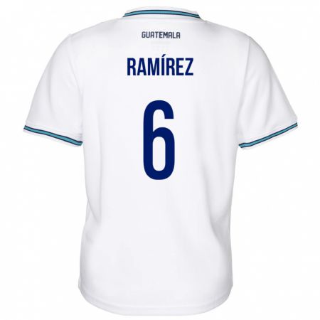 Kandiny Kinderen Guatemala Kevin Ramírez #6 Wit Thuisshirt Thuistenue 24-26 T-Shirt België