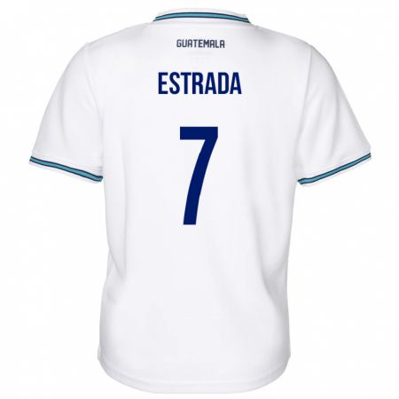 Kandiny Kinder Guatemala Javier Estrada #7 Weiß Heimtrikot Trikot 24-26 T-Shirt Österreich