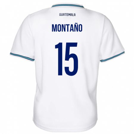 Kandiny Bambino Maglia Guatemala Figo Montaño #15 Bianco Kit Gara Home 24-26 Maglietta