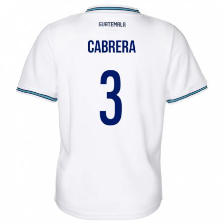 Kandiny Kinderen Guatemala Gabriel Cabrera #3 Wit Thuisshirt Thuistenue 24-26 T-Shirt België