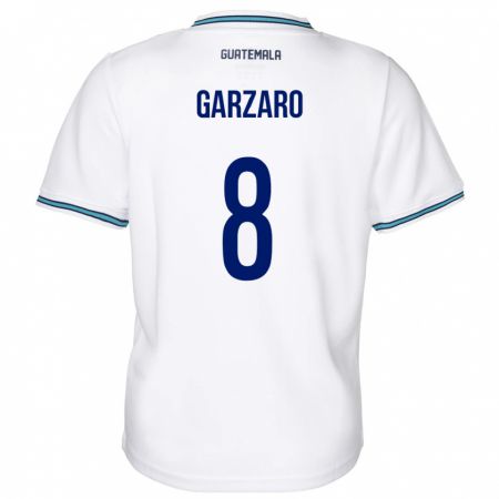 Kandiny Kinder Guatemala Santiago Garzaro #8 Weiß Heimtrikot Trikot 24-26 T-Shirt Österreich