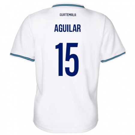 Kandiny Kinder Guatemala Carlos Aguilar #15 Weiß Heimtrikot Trikot 24-26 T-Shirt Österreich