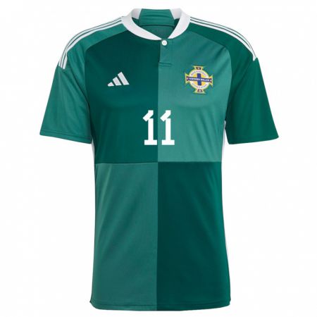 Kandiny Niño Camiseta Irlanda Del Norte Cole Brannigan #11 Verde 1ª Equipación 24-26 La Camisa