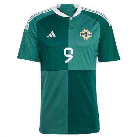 Kandiny Kinderen Noord-Ierland Conor Washington #9 Groente Thuisshirt Thuistenue 24-26 T-Shirt