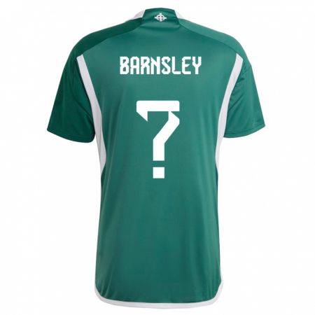 Kandiny Niño Camiseta Irlanda Del Norte Fraser Barnsley #0 Verde 1ª Equipación 24-26 La Camisa