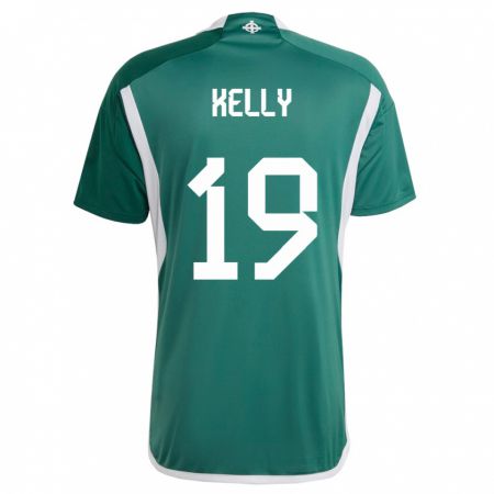 Kandiny Niño Camiseta Irlanda Del Norte Oscar Kelly #19 Verde 1ª Equipación 24-26 La Camisa