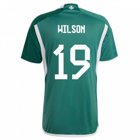 Kandiny Bambino Maglia Irlanda Del Nord Emily Wilson #19 Verde Kit Gara Home 24-26 Maglietta