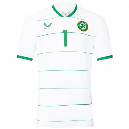 Kandiny Niño Camiseta Irlanda Reece Byrne #1 Blanco 2ª Equipación 24-26 La Camisa