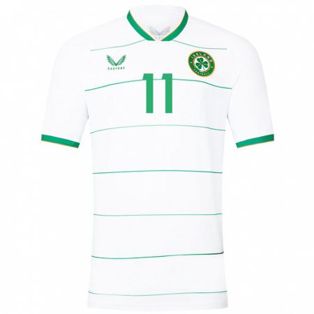 Kandiny Bambino Maglia Irlanda Ollie O'neill #11 Bianco Kit Gara Away 24-26 Maglietta