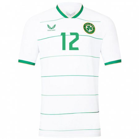 Kandiny Bambino Maglia Irlanda Sam Curtis #12 Bianco Kit Gara Away 24-26 Maglietta