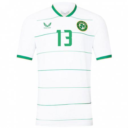 Kandiny Bambino Maglia Irlanda Alannah Mcevoy #13 Bianco Kit Gara Away 24-26 Maglietta