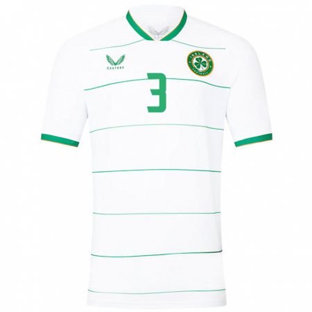 Kandiny Niño Camiseta Irlanda Ryan Manning #3 Blanco 2ª Equipación 24-26 La Camisa