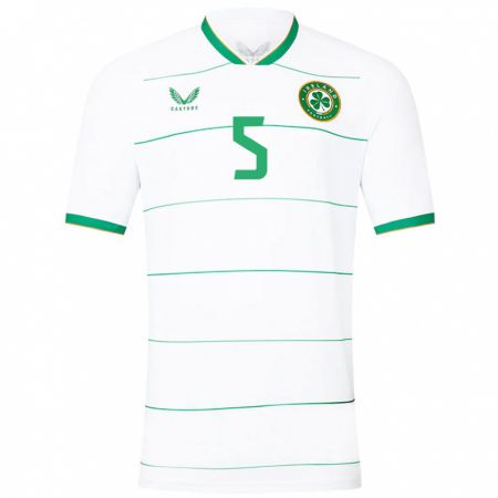 Kandiny Bambino Maglia Irlanda Bosun Lawal #5 Bianco Kit Gara Away 24-26 Maglietta