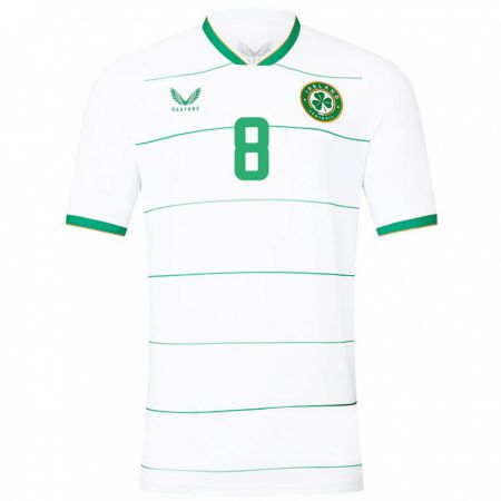 Kandiny Bambino Maglia Irlanda Roma Mclaughlin #8 Bianco Kit Gara Away 24-26 Maglietta