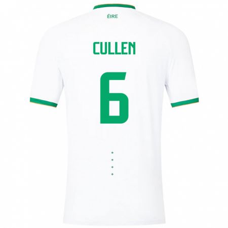 Kandiny Niño Camiseta Irlanda Josh Cullen #6 Blanco 2ª Equipación 24-26 La Camisa