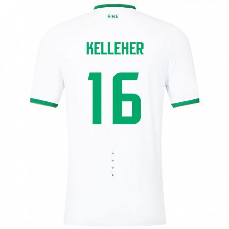 Kandiny Kinderen Ierland Caoimhín Kelleher #16 Wit Uitshirt Uittenue 24-26 T-Shirt België