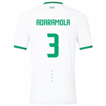 Kandiny Niño Camiseta Irlanda Tayo Adaramola #3 Blanco 2ª Equipación 24-26 La Camisa