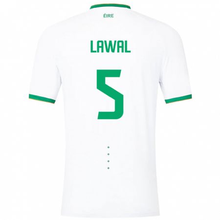 Kandiny Bambino Maglia Irlanda Bosun Lawal #5 Bianco Kit Gara Away 24-26 Maglietta