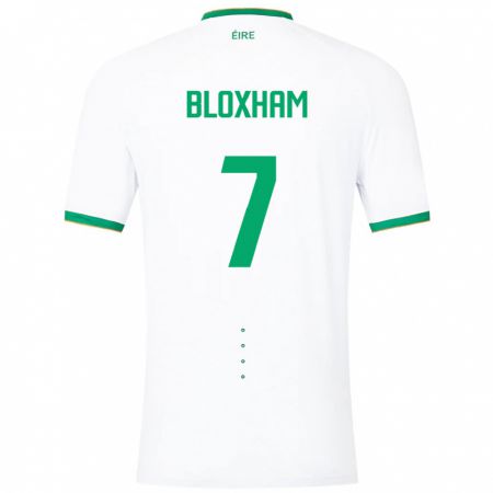 Kandiny Bambino Maglia Irlanda Tom Bloxham #7 Bianco Kit Gara Away 24-26 Maglietta