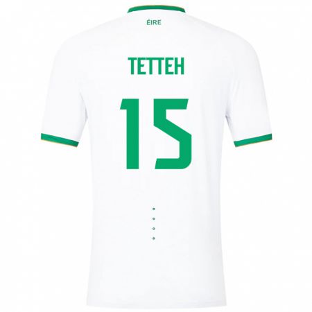 Kandiny Kinder Irische Gideon Tetteh #15 Weiß Auswärtstrikot Trikot 24-26 T-Shirt Österreich