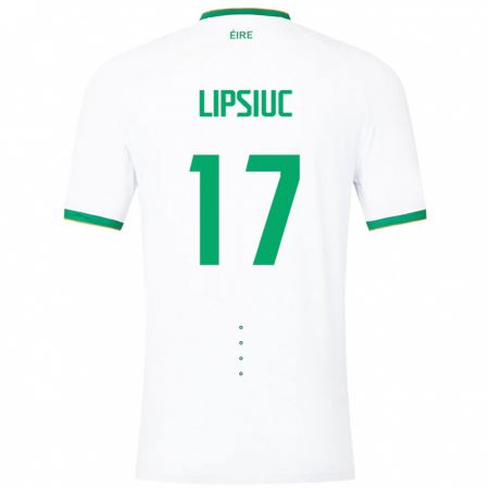 Kandiny Bambino Maglia Irlanda Darius Lipsiuc #17 Bianco Kit Gara Away 24-26 Maglietta