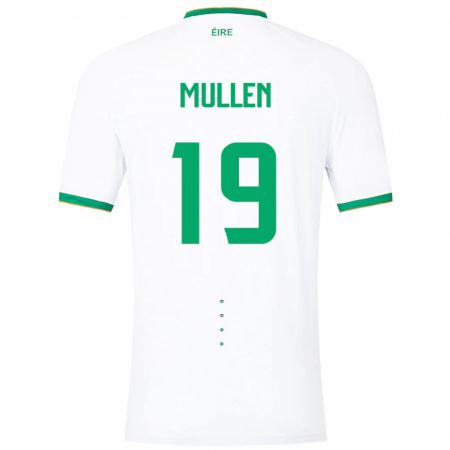 Kandiny Bambino Maglia Irlanda Senan Mullen #19 Bianco Kit Gara Away 24-26 Maglietta