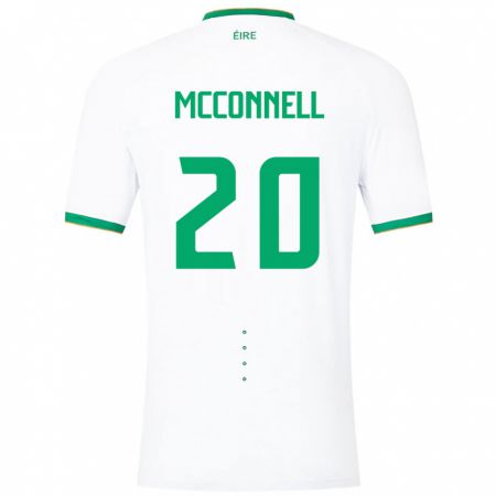 Kandiny Bambino Maglia Irlanda Glenn Mcconnell #20 Bianco Kit Gara Away 24-26 Maglietta