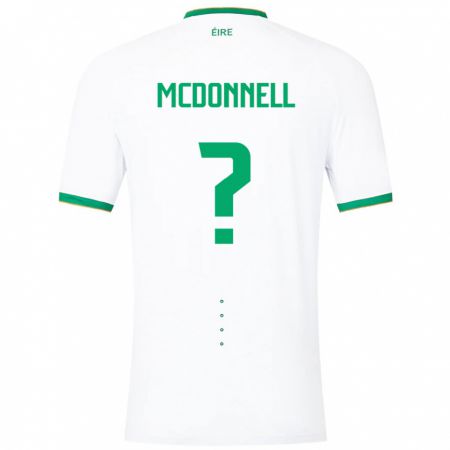 Kandiny Bambino Maglia Irlanda Grady Mcdonnell #0 Bianco Kit Gara Away 24-26 Maglietta