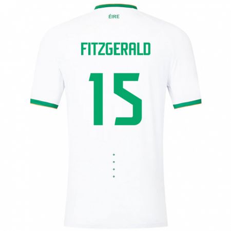 Kandiny Kinderen Ierland Kyle Fitzgerald #15 Wit Uitshirt Uittenue 24-26 T-Shirt