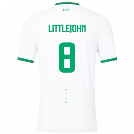 Kandiny Kinder Irische Ruesha Littlejohn #8 Weiß Auswärtstrikot Trikot 24-26 T-Shirt Österreich