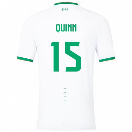 Kandiny Niño Camiseta Irlanda Lucy Quinn #15 Blanco 2ª Equipación 24-26 La Camisa