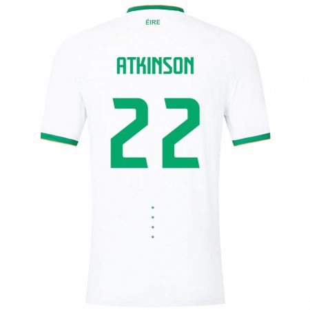 Kandiny Kinderen Ierland Isibeal Atkinson #22 Wit Uitshirt Uittenue 24-26 T-Shirt