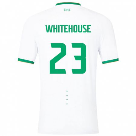 Kandiny Bambino Maglia Irlanda Sophie Whitehouse #23 Bianco Kit Gara Away 24-26 Maglietta