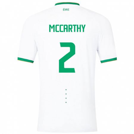 Kandiny Bambino Maglia Irlanda Savannah Mccarthy #2 Bianco Kit Gara Away 24-26 Maglietta