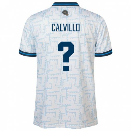 Kandiny Bambino Maglia El Salvador Eric Calvillo #0 Bianco Kit Gara Away 24-26 Maglietta