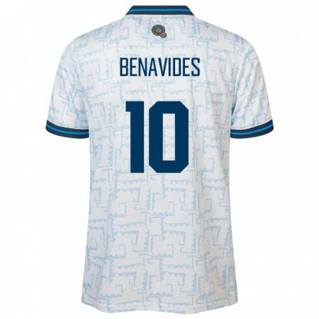 Kandiny Bambino Maglia El Salvador Matthew Benavides #10 Bianco Kit Gara Away 24-26 Maglietta